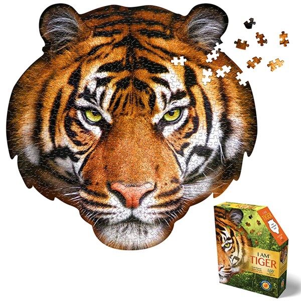 Madd Capp I Am Tiger, Animal Shaped 550* Piece Jigsaw Puzzle