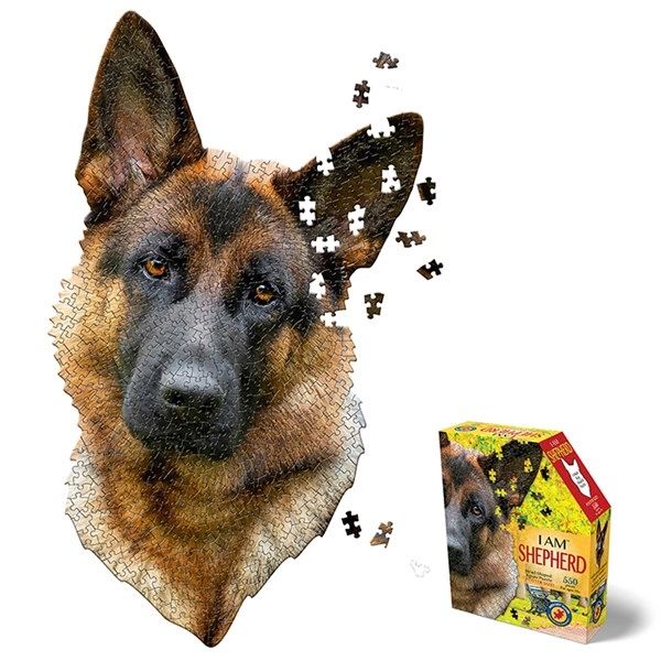 Madd Capp I Am Shepherd,German Shepherd Dog Shaped 550 Piece Jigsaw Puzzle