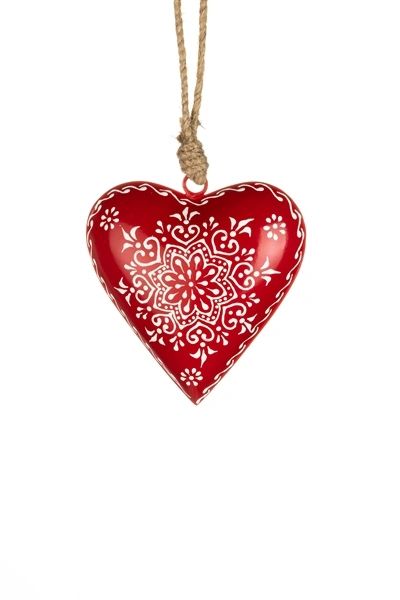 Snowflake Heart Red 10cm