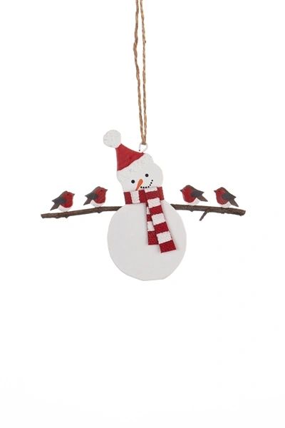 Snowman Holding Robin Hanger