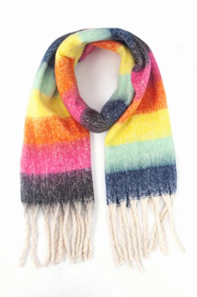 Joey Heavyweight Scarf - Multi, Rainbow Stripe Product Code: 1511OLM