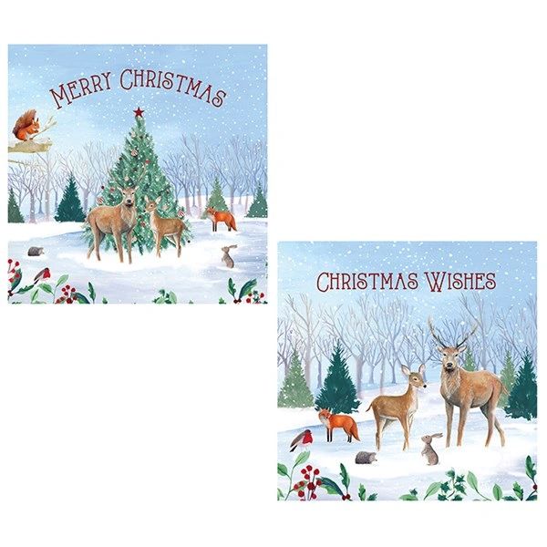 Woodland Animals Pack of 12 Cards