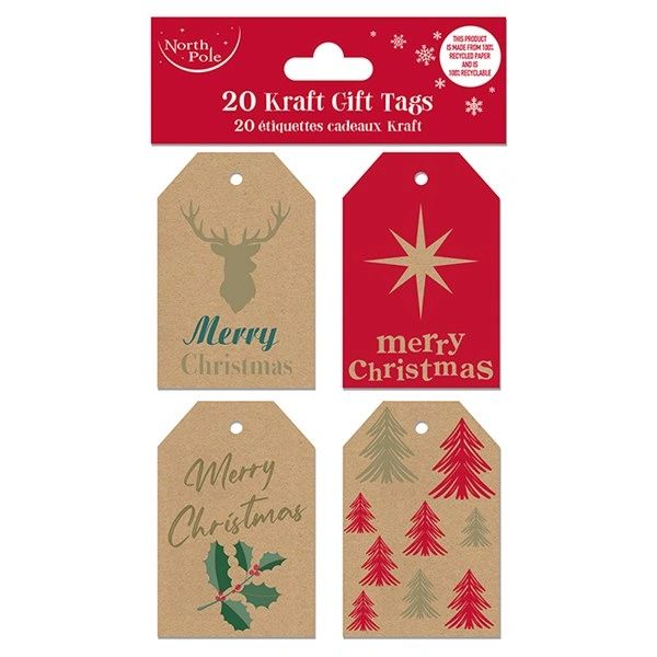 20pk Kraft Gift Tags