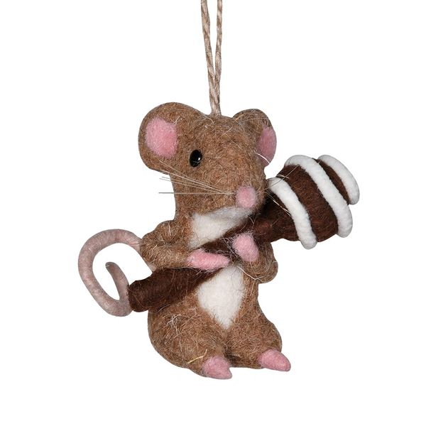 Hanging Felt Mouse with Candy