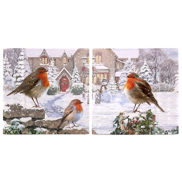 Winter Robins Napkins Pack of 20