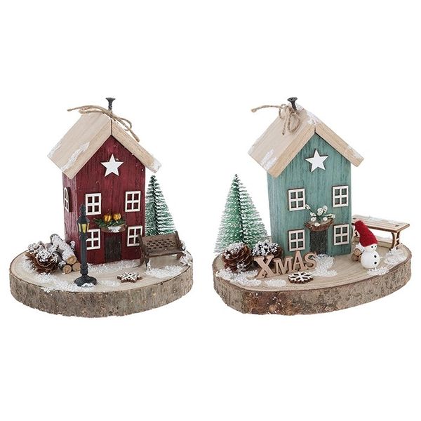 Folk Art Christmas House - Large