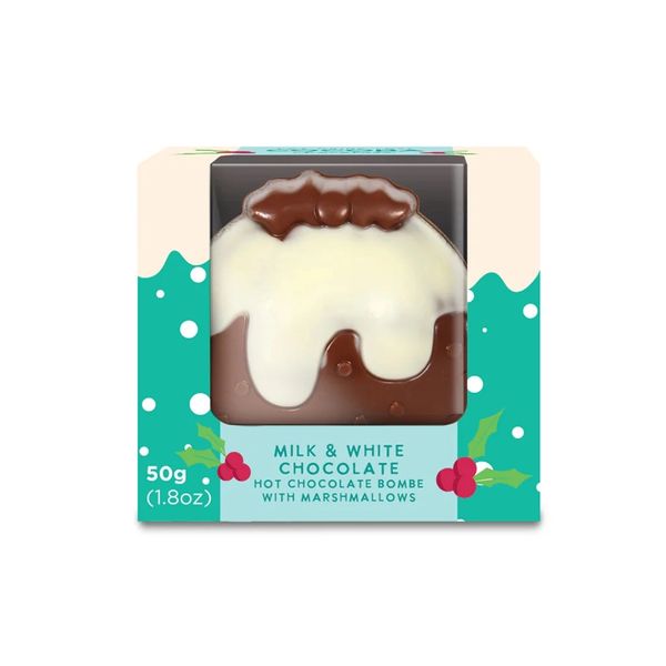 CHRISTMAS PUDDING HOT CHOCOLATE BOMBE (SINGLE)