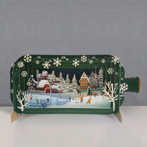 CHRISTMAS VILLAGE 3D Card XMIB115