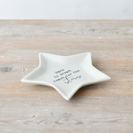 DARE TO DREAM STAR TRINKET DISH, 13CM