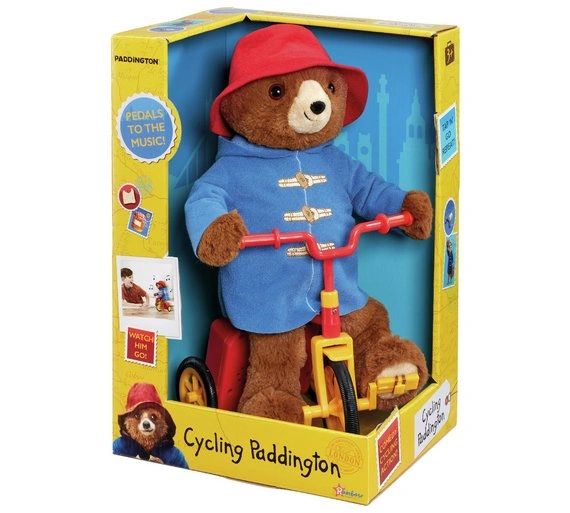 paddington bear cycling plush