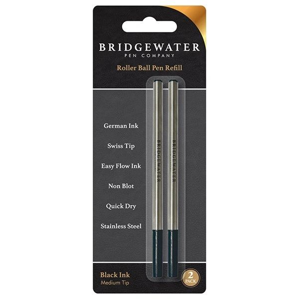 Bridgewater Black Rollerball Refill 2 Pack