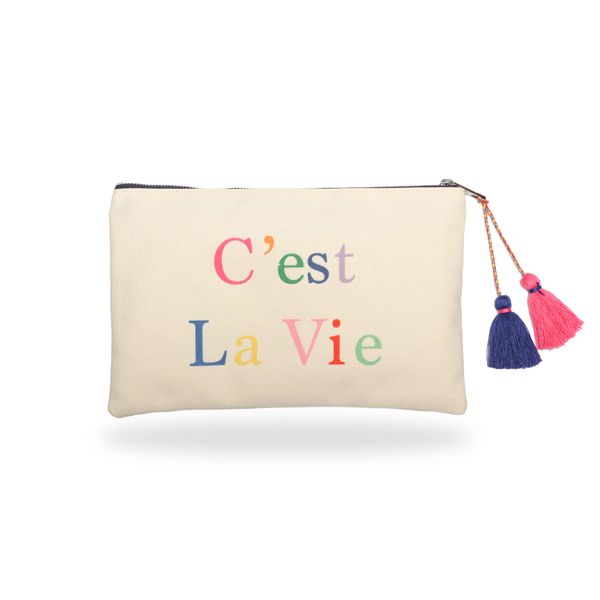 Zelly Constellation Cotton Clutch – C’EST LA VIE