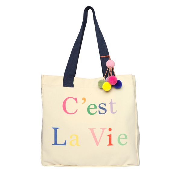 Zelly Cotton Tote Constellation Bag - C'est La Vie