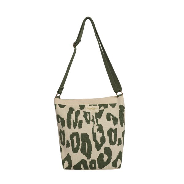 Zelly Constellation Collection Woven Cross Body Bag - Animal Green