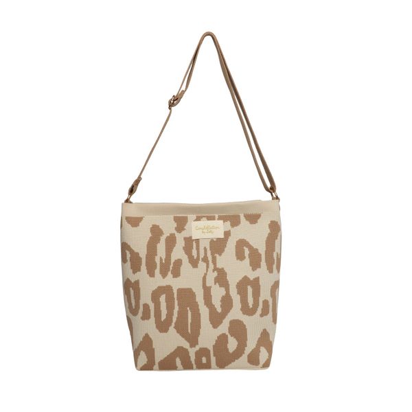 Zelly Constellation Collection Woven Cross Body Bag - Animal Taupe