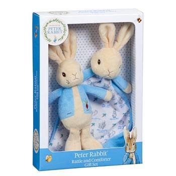 Peter Rabbit Comfort Blanket & Rattle Gift Set