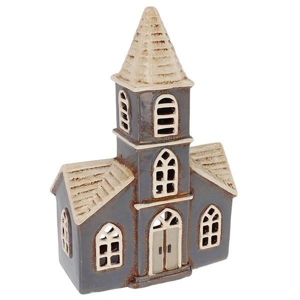 Village Pottery Double Fronted Church Tealight