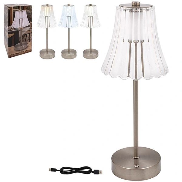 LED Touch Lamp Silver Traditional