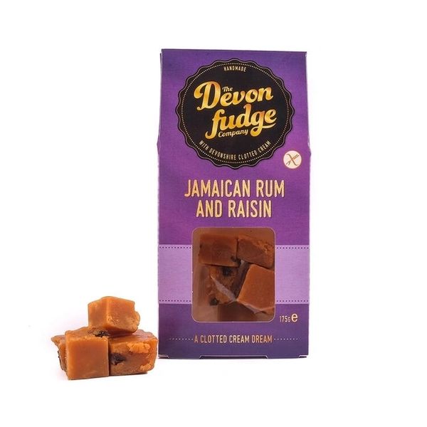 Jamaican Rum & Raisin Fudge. Gluten and Palm Oil Free 175g