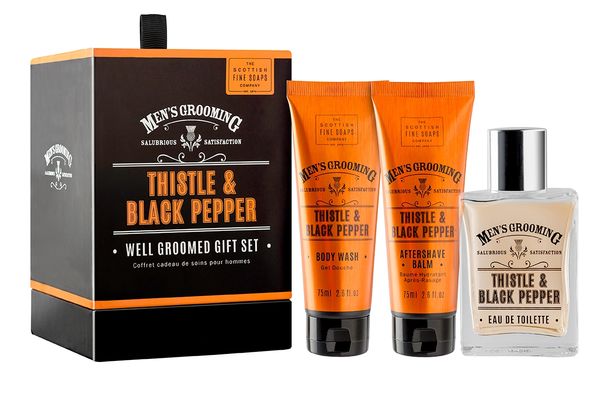 Scottish Fine Soaps Thistle And Black Pepper Well Groomed Gift Set