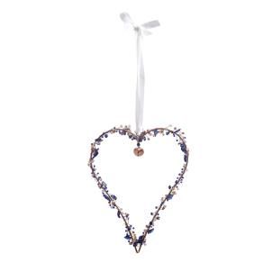 Large Anastasia beaded heart decoration