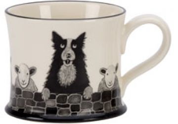 Sheep Dog Mug by Moorland Pottery