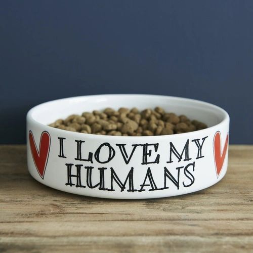 I LOVE MY HUMANS DOG BOWL -SMALL