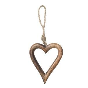 Carved wood open heart