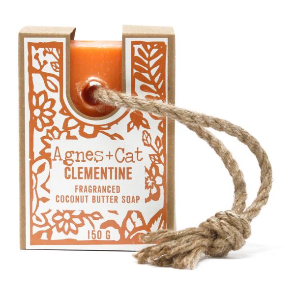 Agnes + Cat 150g Soap On A Rope - Clementine