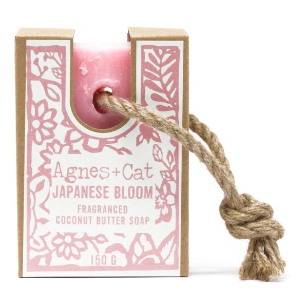 Agnes + Cat 150g Soap On A Rope - Japanese Bloom