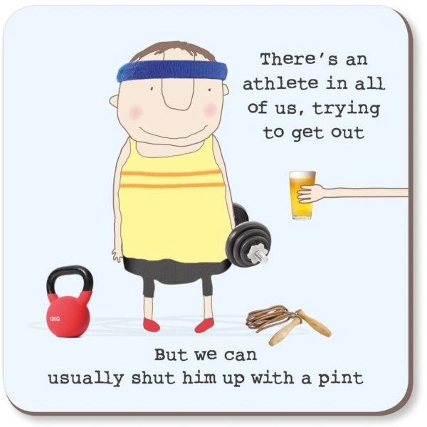 Athlete Pint Coaster by Rosie made a thing cst011