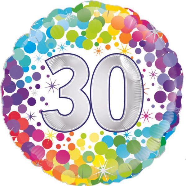 30th Birthday Balloon 18" - Choose Design