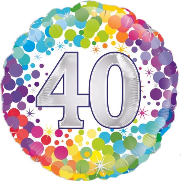 40th Birthday Balloon 18" - choose design