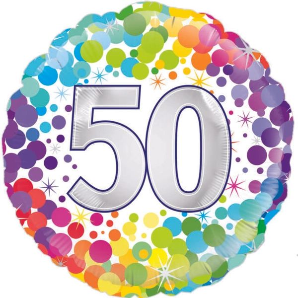 50th Birthday Balloon 18" - Choose Design