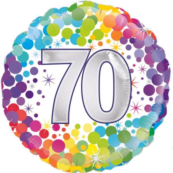 70th Birthday Balloon 18" - choose design