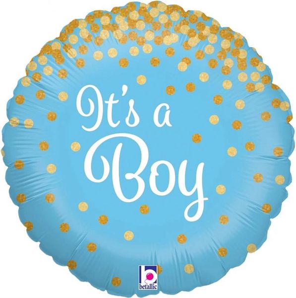 Its a Boy 18" Balloon Confetti