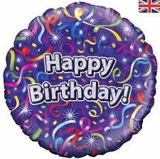 Happy Birthday 18" Balloon Streamers