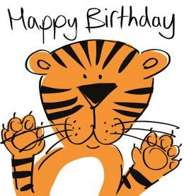 Tiger Birthday card