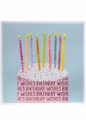 Birthday Wishes cake Jumbo Card JJ1831