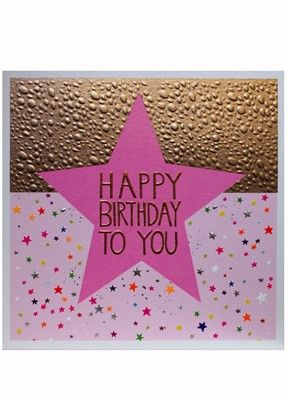 Happy Birthday Star Jumbo Card JJ1834