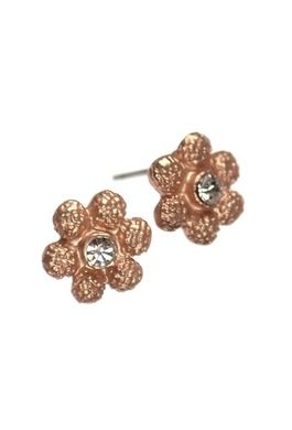 Mini Flower Studs - Matt Gold