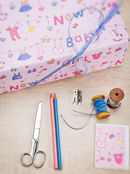 New Baby Girl Gift Wrap