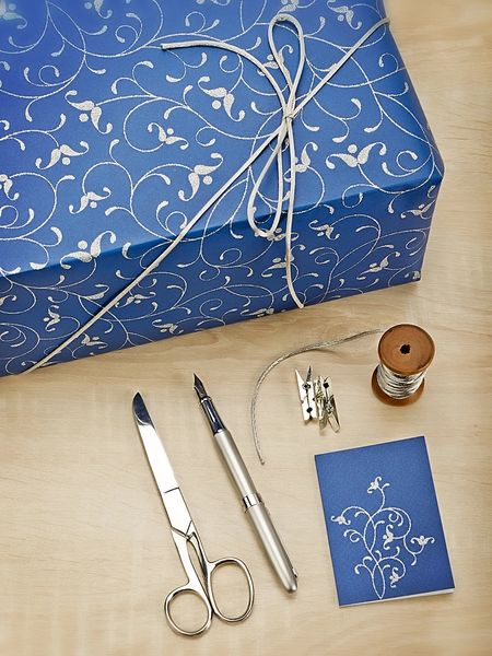 Curly Flitter - Monaco Blue Gift Wrap