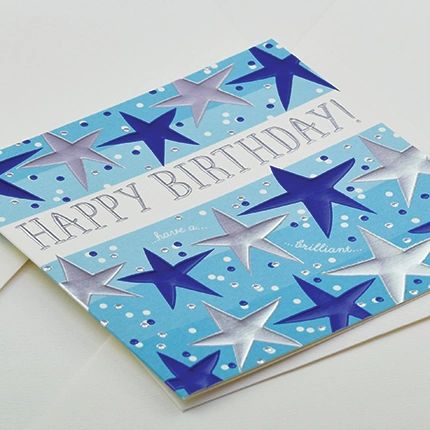 Happy Birthday Blue Stars Q973