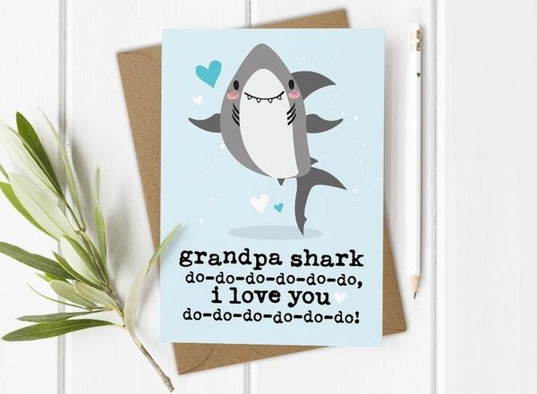 Grandpa Shark Card shkc003