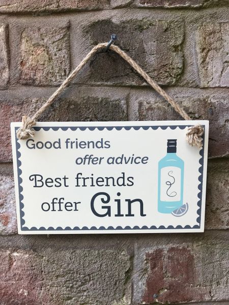Good Friends Gin Sign