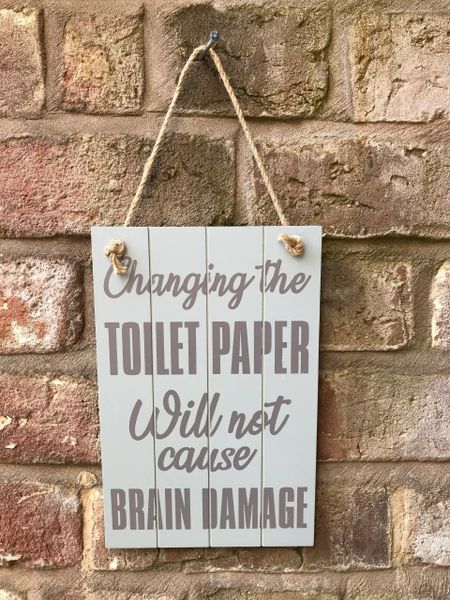 Changing Toilet Paper Sign