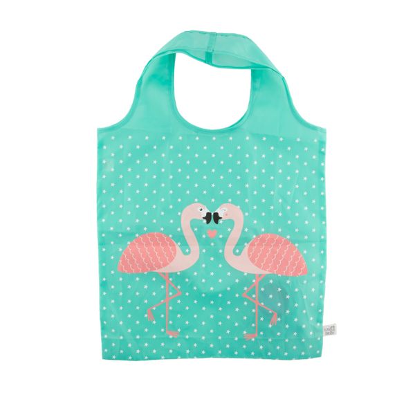 TROPICAL FLAMINGO FOLDABLE SHOPPING BAG