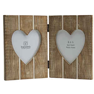 Twin folding heart frame