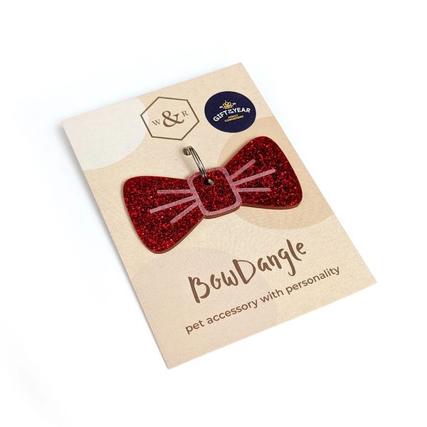 Cherry Glitter BowDangle